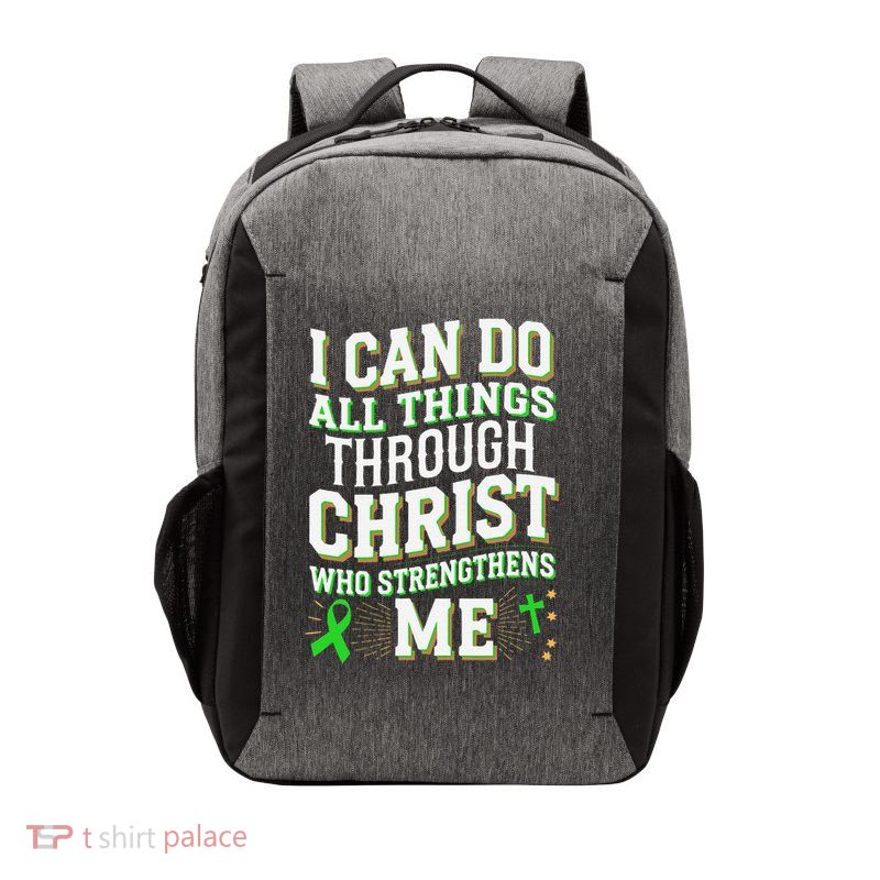 All Things Through Christ Spinal Cord Injury Awareness Vector Backpack