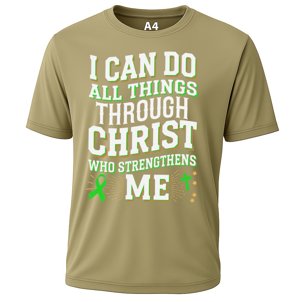All Things Through Christ Spinal Cord Injury Awareness Performance Shirt