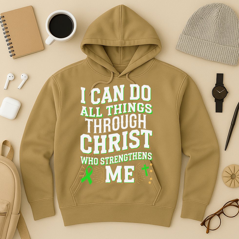 All Things Through Christ Spinal Cord Injury Awareness Hoodie