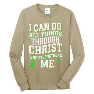 All Things Through Christ Spinal Cord Injury Awareness Tall Long Sleeve T-Shirt