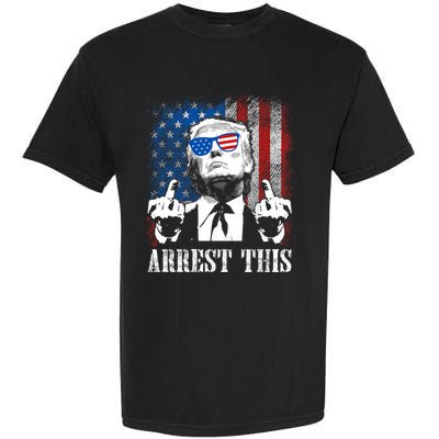 Arrest This Trump 2024 Us American Flag Garment-Dyed Heavyweight T-Shirt