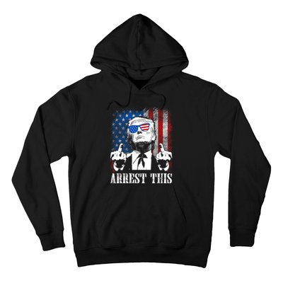 Arrest This Trump 2024 Us American Flag Hoodie