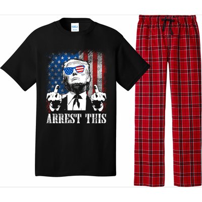 Arrest This Trump 2024 Us American Flag Pajama Set