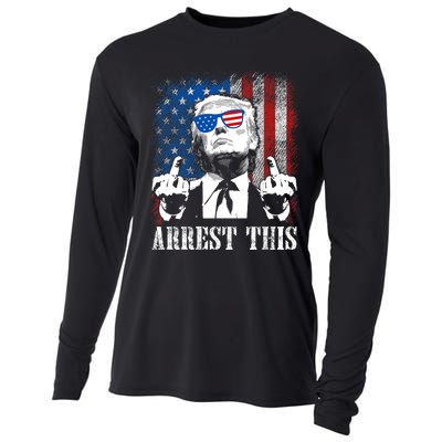 Arrest This Trump 2024 Us American Flag Cooling Performance Long Sleeve Crew