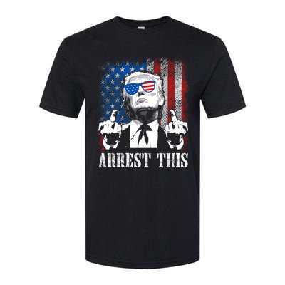 Arrest This Trump 2024 Us American Flag Softstyle CVC T-Shirt