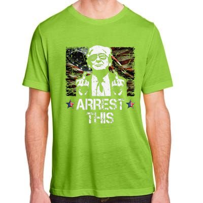 Arrest This Trump Middle Fingers Pro Trump 2024 Adult ChromaSoft Performance T-Shirt