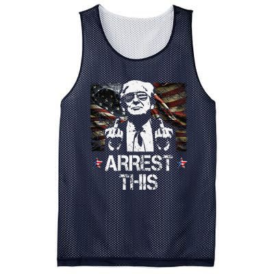 Arrest This Trump Middle Fingers Pro Trump 2024 Mesh Reversible Basketball Jersey Tank