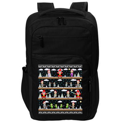 Attack of Christmas Gamer Ugly Christmas Sweater Impact Tech Backpack