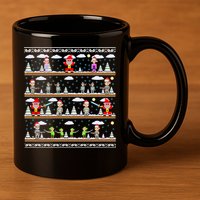 Attack of Christmas Gamer Ugly Christmas Sweater 11oz C Handle Ceramic Mug