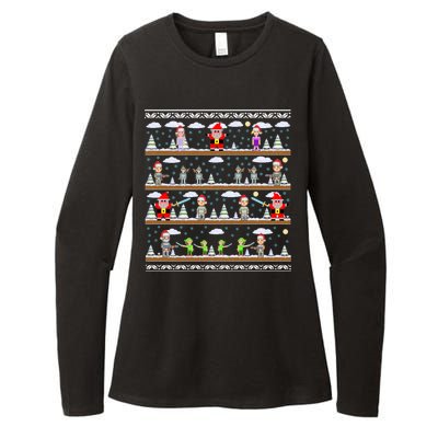 Attack of Christmas Gamer Ugly Christmas Sweater Womens CVC Long Sleeve Shirt