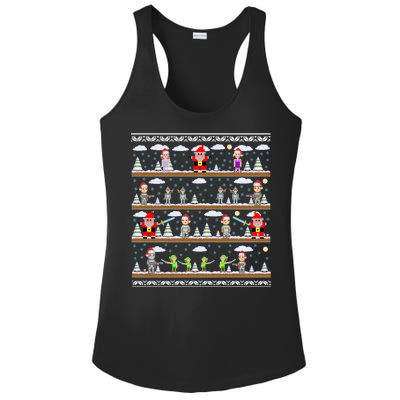 Attack of Christmas Gamer Ugly Christmas Sweater Ladies PosiCharge Competitor Racerback Tank