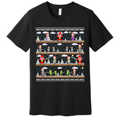Attack of Christmas Gamer Ugly Christmas Sweater Premium T-Shirt