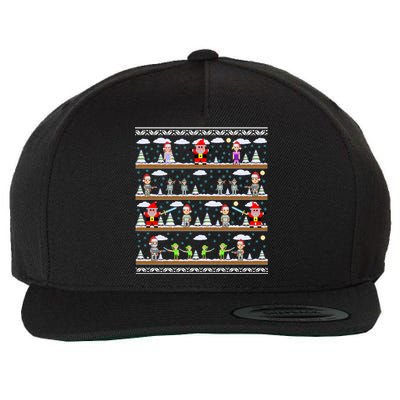 Attack of Christmas Gamer Ugly Christmas Sweater Wool Snapback Cap