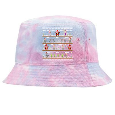 Attack of Christmas Gamer Ugly Christmas Sweater Tie-Dyed Bucket Hat