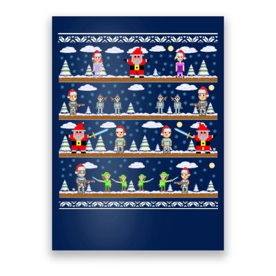 Attack of Christmas Gamer Ugly Christmas Sweater Poster