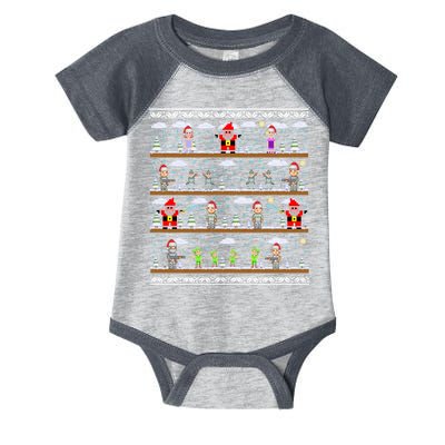 Attack of Christmas Gamer Ugly Christmas Sweater Infant Baby Jersey Bodysuit