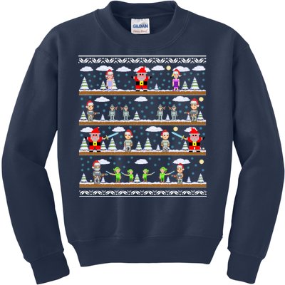 Attack of Christmas Gamer Ugly Christmas Sweater Kids Sweatshirt