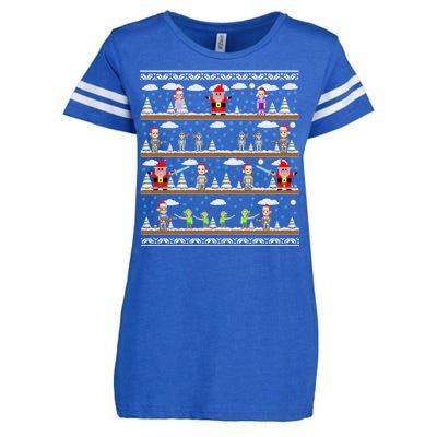 Attack of Christmas Gamer Ugly Christmas Sweater Enza Ladies Jersey Football T-Shirt