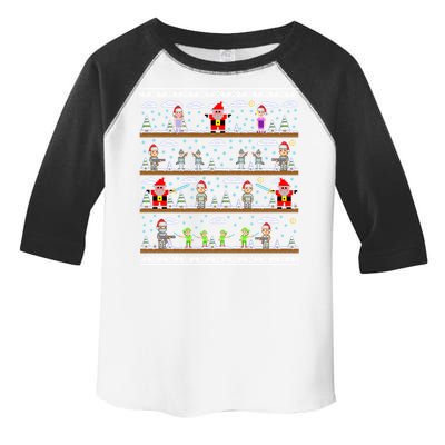 Attack of Christmas Gamer Ugly Christmas Sweater Toddler Fine Jersey T-Shirt