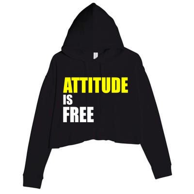 Attitude Is Free Crop Fleece Hoodie