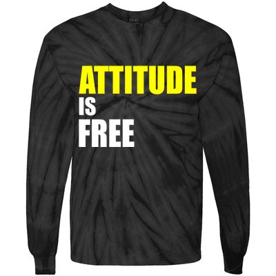 Attitude Is Free Tie-Dye Long Sleeve Shirt