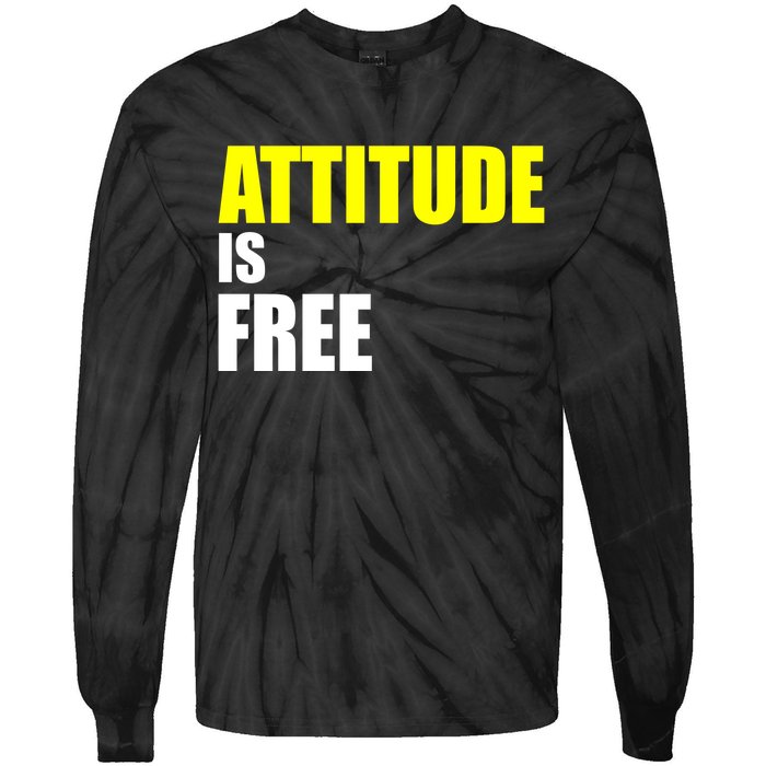 Attitude Is Free Tie-Dye Long Sleeve Shirt