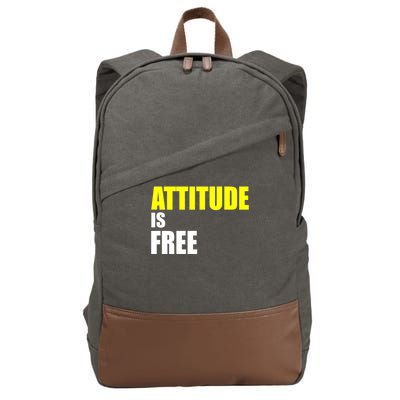 Attitude Is Free Cotton Canvas Backpack