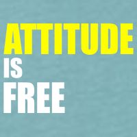 Attitude Is Free Sueded Cloud Jersey T-Shirt