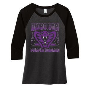 A True Underdog Story Globo Gym Purple Cobras Gift Women's Tri-Blend 3/4-Sleeve Raglan Shirt