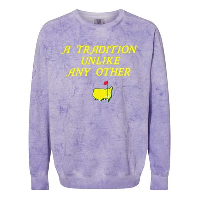 A Tradition Unlike The Masters Masters Tournament Colorblast Crewneck Sweatshirt