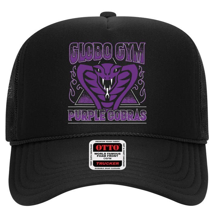 A True Underdog Story Globo Gym Purple Cobras High Crown Mesh Back Trucker Hat