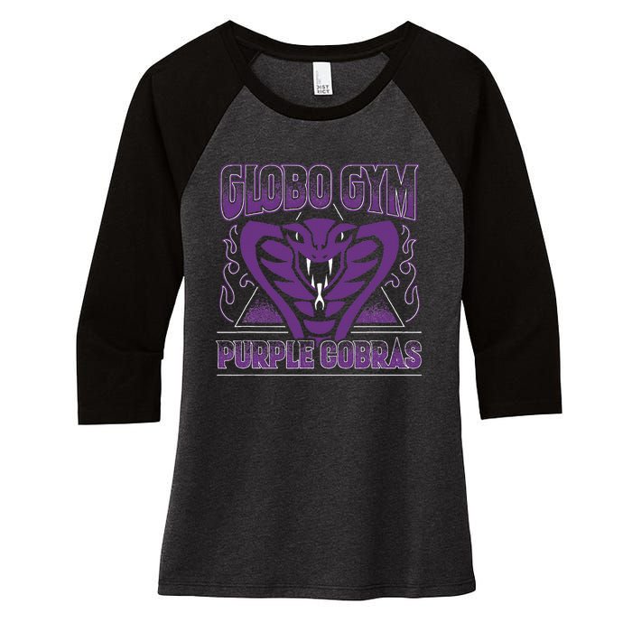 A True Underdog Story Globo Gym Purple Cobras Women's Tri-Blend 3/4-Sleeve Raglan Shirt