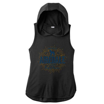 Airedale Terrier Vintage Airedale Gift Ladies PosiCharge Tri-Blend Wicking Draft Hoodie Tank