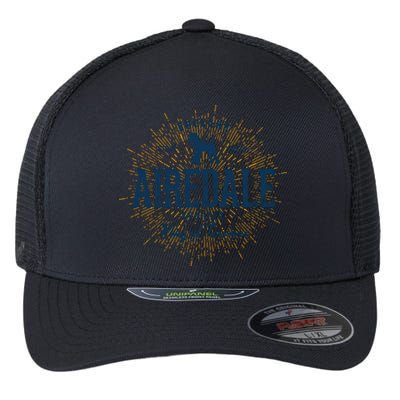 Airedale Terrier Vintage Airedale Gift Flexfit Unipanel Trucker Cap