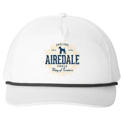 Airedale Terrier Vintage Airedale Gift Snapback Five-Panel Rope Hat