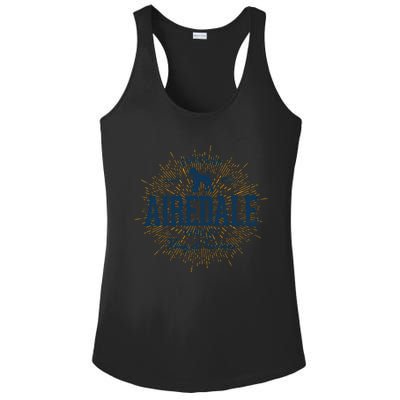 Airedale Terrier Vintage Airedale Gift Ladies PosiCharge Competitor Racerback Tank