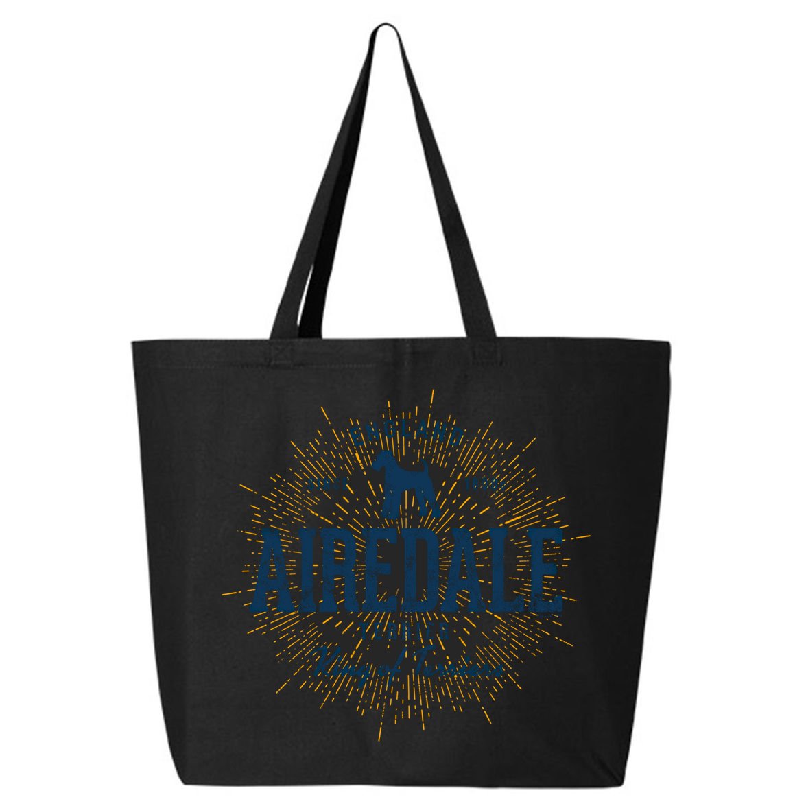 Airedale Terrier Vintage Airedale Gift 25L Jumbo Tote