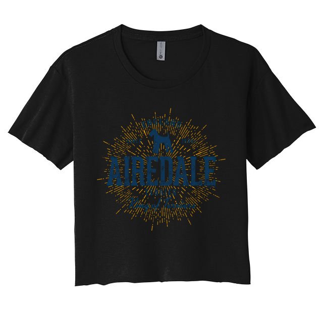Airedale Terrier Vintage Airedale Gift Crop Top