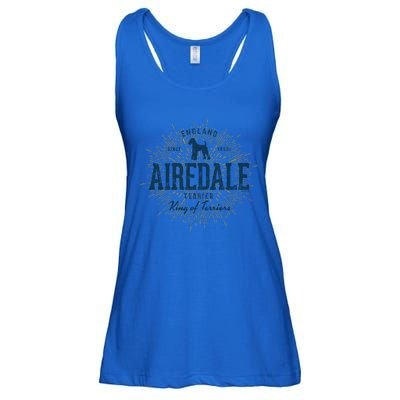 Airedale Terrier Vintage Airedale Gift Ladies Essential Flowy Tank