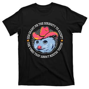 Accept The Vibes That ArenT Rootin Tootin Funny Opossum T-Shirt