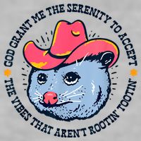 Accept The Vibes That Arent Rootin Tootin Funny Opossum Ladies PosiCharge Tri-Blend Wicking Tank