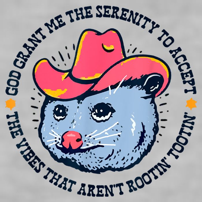 Accept The Vibes That Arent Rootin Tootin Funny Opossum Ladies PosiCharge Tri-Blend Wicking Tank
