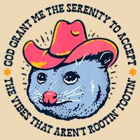 Accept The Vibes That Arent Rootin Tootin Funny Opossum Bag