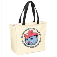 Accept The Vibes That Arent Rootin Tootin Funny Opossum Zip Tote Bag