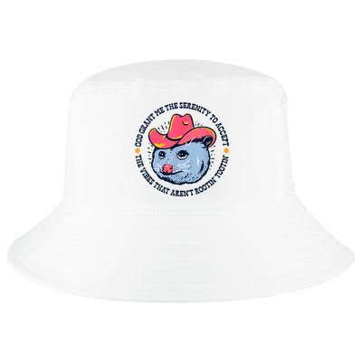 Accept The Vibes That Arent Rootin Tootin Funny Opossum Cool Comfort Performance Bucket Hat