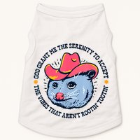 Accept The Vibes That Arent Rootin Tootin Funny Opossum Doggie Tank