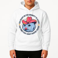 Accept The Vibes That Arent Rootin Tootin Funny Opossum Hoodie