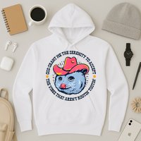 Accept The Vibes That Arent Rootin Tootin Funny Opossum Hoodie