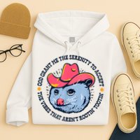 Accept The Vibes That Arent Rootin Tootin Funny Opossum Hoodie