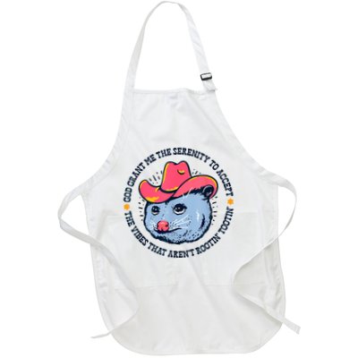 Accept The Vibes That Arent Rootin Tootin Funny Opossum Apron
